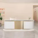 Luxury Salon Curved Reception Desk - Maoters thumbnail 1