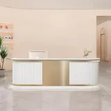 Luxury Salon Curved Reception Desk - Maoters thumbnail 1
