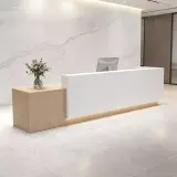 Simple Geometric Reception Desk for Workplace - Maoters thumbnail 3
