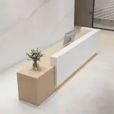 Simple Geometric Reception Desk for Workplace - Maoters thumbnail 4