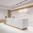 Simple Geometric Reception Desk for Workplace - Maoters thumbnail 5