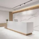 Simple Geometric Reception Desk for Workplace - Maoters thumbnail 5