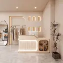 Customizable Corner Reception Desk With Light thumbnail 1