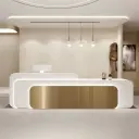 Lobby Luxury Metallic Reception Desk - Maoters thumbnail 1