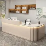 Rounded Corner Cashier Reception Desk thumbnail 2