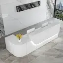 Small Curved Front Desk For Salon & Office Space thumbnail 3