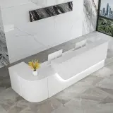 Small Curved Front Desk For Salon & Office Space thumbnail 3