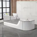 Modern Split Curve Office Front Desk - Maoters thumbnail 2