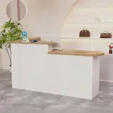 L-Shaped Dual Rounded Reception Desk - Maoters thumbnail 2