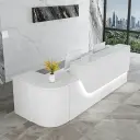 Small Curved Front Desk For Salon & Office Space thumbnail 2