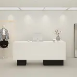 Simple Square L Shape Lobby Reception Desk - Maoters thumbnail 2