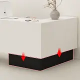 Simple Square L Shape Lobby Reception Desk - Maoters thumbnail 6