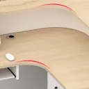 Single Curved L-Shaped Reception Desk - Maoters thumbnail 9