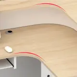 Single Curved L-Shaped Reception Desk - Maoters thumbnail 9