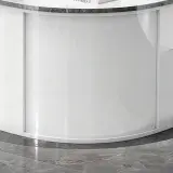 Modern Split Curve Office Front Desk - Maoters thumbnail 6