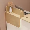 Offset Curved Wood LED Reception Desk - Maoters thumbnail 6