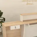 L-Shaped Reception Desk with Fluted Panel - Maoters thumbnail 9