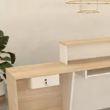 L-Shaped Reception Desk with Fluted Panel - Maoters thumbnail 9