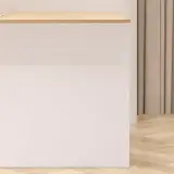 Offset Curved Wood LED Reception Desk - Maoters thumbnail 8
