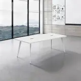 Office Area Modern White Conference Table - Maoters thumbnail 1