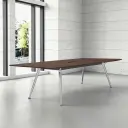 Minimalist Chrome Leg Negotiation Table - Maoters thumbnail 1