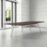 Minimalist Chrome Leg Negotiation Table - Maoters thumbnail 1