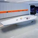 Modern High Gloss Boardroom Table - Maoters thumbnail 1