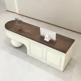 Curved Reception Desk with Sphere Base - Maoters thumbnail 3