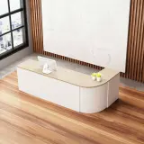 Minimalist Curved Corner Reception Desk thumbnail 3