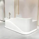 L-shaped Corner Cashier Reception Desk In The Shop thumbnail 2