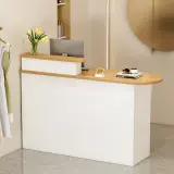 Rounded End Split Top Shop Reception Desk - Maoters thumbnail 1