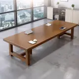 Long Rustic Wooden Conference Table - Maoters thumbnail 1