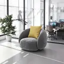 Modern Curved Office Lounge Sofa Set - Maoters thumbnail 1