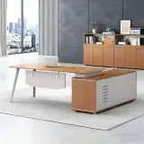Wood Panel Modern Executive Desk - Maoters thumbnail 1