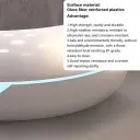 Fiberglass Reception Desk with LED Lights & Baking Paint thumbnail 8