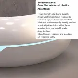 Fiberglass Reception Desk with LED Lights & Baking Paint thumbnail 8