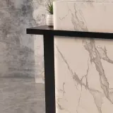 Curved Edge Marble Look Reception Desk - Maoters thumbnail 6