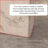 Curved Edge Marble Look Reception Desk - Maoters thumbnail 7