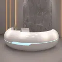 Fiberglass Reception Desk with LED Lights & Baking Paint thumbnail 1