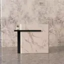 Curved Edge Marble Look Reception Desk - Maoters thumbnail 1