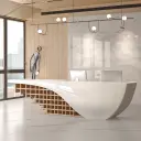 Sculptural Reception Desk with Soft Curve - Maoters thumbnail 3