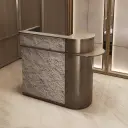 Luxury Stainless Steel Hotel Front Desk thumbnail 2
