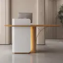 Minimal Curved Edge Commercial Reception Desk - Maoters thumbnail 3