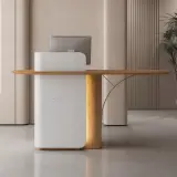 Minimal Curved Edge Commercial Reception Desk - Maoters thumbnail 3