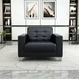Executive Minimalist Black Reception Sofa - Maoters thumbnail 1