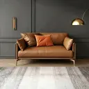 Genuine Leather Italian Style Luxury Sofa - Maoters thumbnail 1