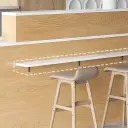 Light Wood Curved Cafe Reception Desk - Maoters thumbnail 7
