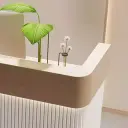Light Wood Rounded Corner Service Counter - Maoters thumbnail 8