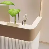 Light Wood Rounded Corner Service Counter - Maoters thumbnail 8