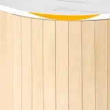 Light Wood Curved Cafe Reception Desk - Maoters thumbnail 6